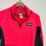 VICTORIA'S SECRET | PINK | Neon Pink Black Athletic Quarter Zip Pullover, XS Photo 3