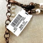 Chico's  Nikki faux pearl brown and yellow beaded rhinestone statement necklace Photo 2