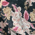 Maison d’Amelie Paris floral print long sleeved knit top women's size large Black Photo 3