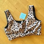 Hayden Sports Bra, Tan, Black, Size S Photo 1