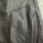 EXPRESS Black Leather Pencil Skirt Photo 2