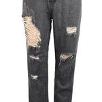 Liquor N Poker Black Raw Hem Mid Rise Distressed Straight Ankle Denim Jeans 10 Photo 0