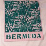 Modern Lux Summer Sale:  White Tee with Green and Pink Bermuda Design Photo 1