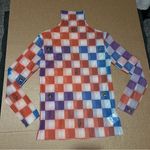Cartoon Network Powerpuff Girls checkered mesh turtleneck, long sleeve, stretchy Purple Size undefined Photo 0