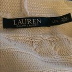 Ralph Lauren Lauren  LRL Black Label Ivory Cableknit Open Cardigan Sz L/XL Cozy Photo 5