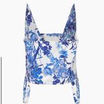 Cara Cara blue floral Nancy cropper blouse Size L Photo 1