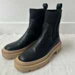 Mango MNG Track Sole Chelsea Boots Lug Platform Ankle Booties Women's 37 Photo 1