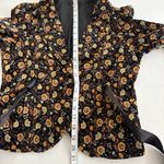 Free People Nicolette Velvet Floral Blazer with Bow black gold Photo 13