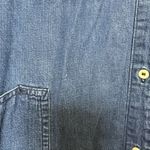 Calvin Klein Denim Dress Women’s Large Long Sleeve Button Up Vintage Retro Blue Photo 4