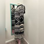 Mudd Black and Gray Southwestern Patterned Long Duster Cardigan Photo 1