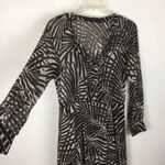 ZARA  Brown Tropical Leaf Long Sleeve Mini Dress Photo 5