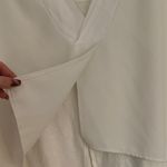 ZARA White V-Neck Sleeveless Blouse Photo 2