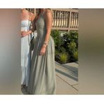 Reformation NEW  Sz 2 Amaris Long Dress in Seafoam Green Halter Photo 1