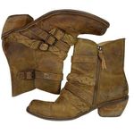 Free People Anthro Latigo Size 10 Paz Braid Booties Boho Brown Leather Western Boots Women’s Photo 0