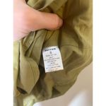 Aureum Green Faux Leather Dress Womens Sz S Open Back Feminine Puff Sleeve Photo 6