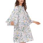 H&M Anna Glover x  Collab Floral High Neck Mini Dress Small Women’s White GUC. Photo 0