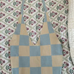 Peppermayo  Mini Dress Knit Blue and White Checkers Photo 0