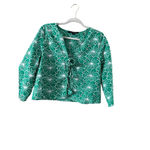 Marc New York  Green White Floral Tie Front Crop Top S Photo 1