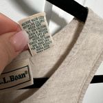 L.L.Bean SLEEVELESS LINEN TAN BEIGE EMBROIDERED DRESS 6 Photo 5