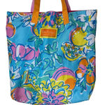 Lilly Pulitzer  for Estee Lauder Tropical Print Tote Bag Colorful Floral Beach Photo 0