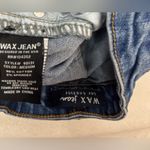 Wax Jean S Raw Hem Distressed Blue Denim Mini Skirt Photo 5