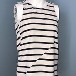 Madewell Area Tank XXS Ivory & Black Striped Shell Photo 1