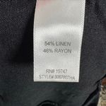 Land'n Sea Linen Wide Leg Pant Women L Black Pull On Coastal Beach Boho Relaxed Size L Photo 3