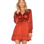 Ulla Johnson  Crimson Callista Silk Ruffle Dress Size 8 Tie Neck As Seen‎ On TV Photo 15