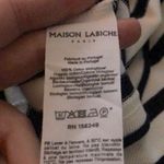 Maison Labiche NWT  Folies Bonjour Embroidered Navy Striped Tee T-Shirt Parisian Photo 4