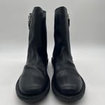 Fly London New Fade966Fly Leather Ankle Boots Women 36 US 5.5-6 Zip Up Black Rug Photo 3