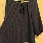 Olivia & Martin Blouse Women's L Navy Blue Striped Shirt 100% Office Wear/Causal Size L Photo 1