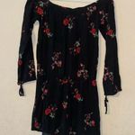 Kendall + Kylie  romper, black with red roses, size XSmall, 100% rayon Photo 0