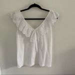 Maison Jules  White Eyelet V Top Sz Medium Photo 1