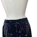 Modcloth Just This Sway Velvet Skater Skirt Black Printed Size Large Photo 1