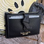 Kate Spade Authentic pebbled Leather knot snap bifold zip Card Holder Photo 1