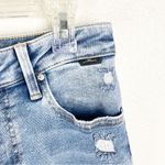 MAVI Maria Slit High Rise Flare Distressed Intentionally Ripped Jeans, Size 28 Blue Photo 4