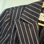 Trina Turk  Pinstripe Fitted Blazer Jacket Size 4 Two Button Career Workwear Photo 1