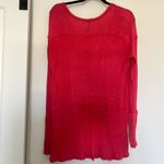 Free People Sunset Park Thermal Oversized Waffle Knit Red Coral Long Sleeve Boho Photo 2