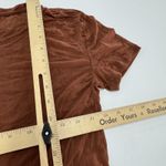 Babaton Shirt Womens Large Orange Sheer Lightweight Crewneck Short Sleeve Top Photo 5