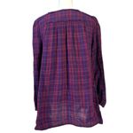 Free People Grunge 90s Whistle While You Work Plaid Button Down Tunic Top Medium Photo 4