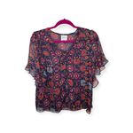 MISA Los Angeles MISA ❀ Para Chiffon Ruffled Top ❀ Talitha Tile Multi Print ❀ Gathered Sleeve ❀ M Photo 3