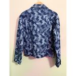 Wild Honey Womens Camo Denim Jacket Size S Blue Gray Trucker Style Photo 2