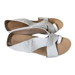 Kenneth Cole Gentle Souls by  White Snake Print Leather Wedge Sandals Size 10 Photo 4