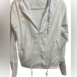 Zyia Leopard Animal Print Full Zip Windbreaker Bomber Jacket in White Size Small Photo 8