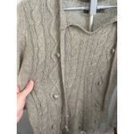 prAna  Womens Cable Knit Tassel Sweater M Long Sleeve Gray‎ Boho Casual B11 Photo 7