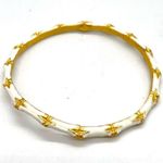 Kenneth Jay Lane bamboo enamel bangle White Photo 3