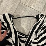 Victoria's Secret Victoria Secret Small Black and White Striped Shirt Dress Photo 3