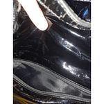 Nine West  Black Tote Bag‎ Purse Faux Patent Leather Photo 7