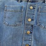 Cato Modest Button Front Pencil Denim Jean Skirt Women’s Size 4 Stretch Pockets Photo 2
