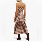 Free People NWT  Via Midi Dress Brown Combo Everly Size X Large NWT Photo 2